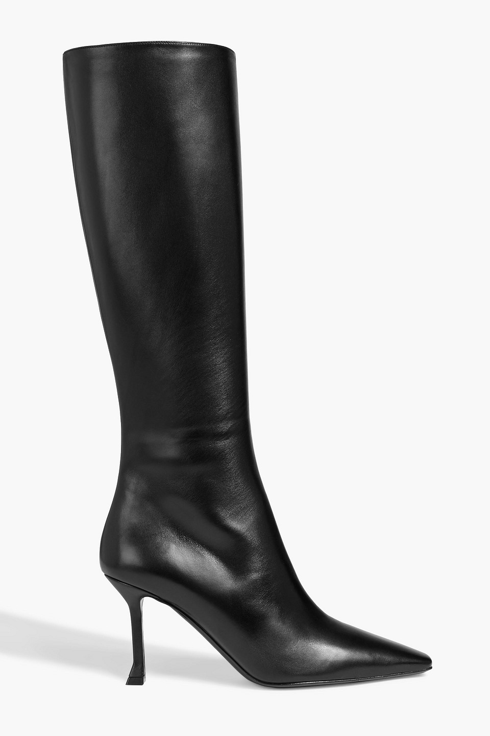 Ferragamo Saskia Leather Knee Boots In Black