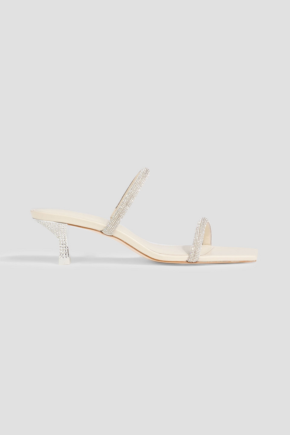 cult gaia - nami crystal-embellished mules - white - eu 37