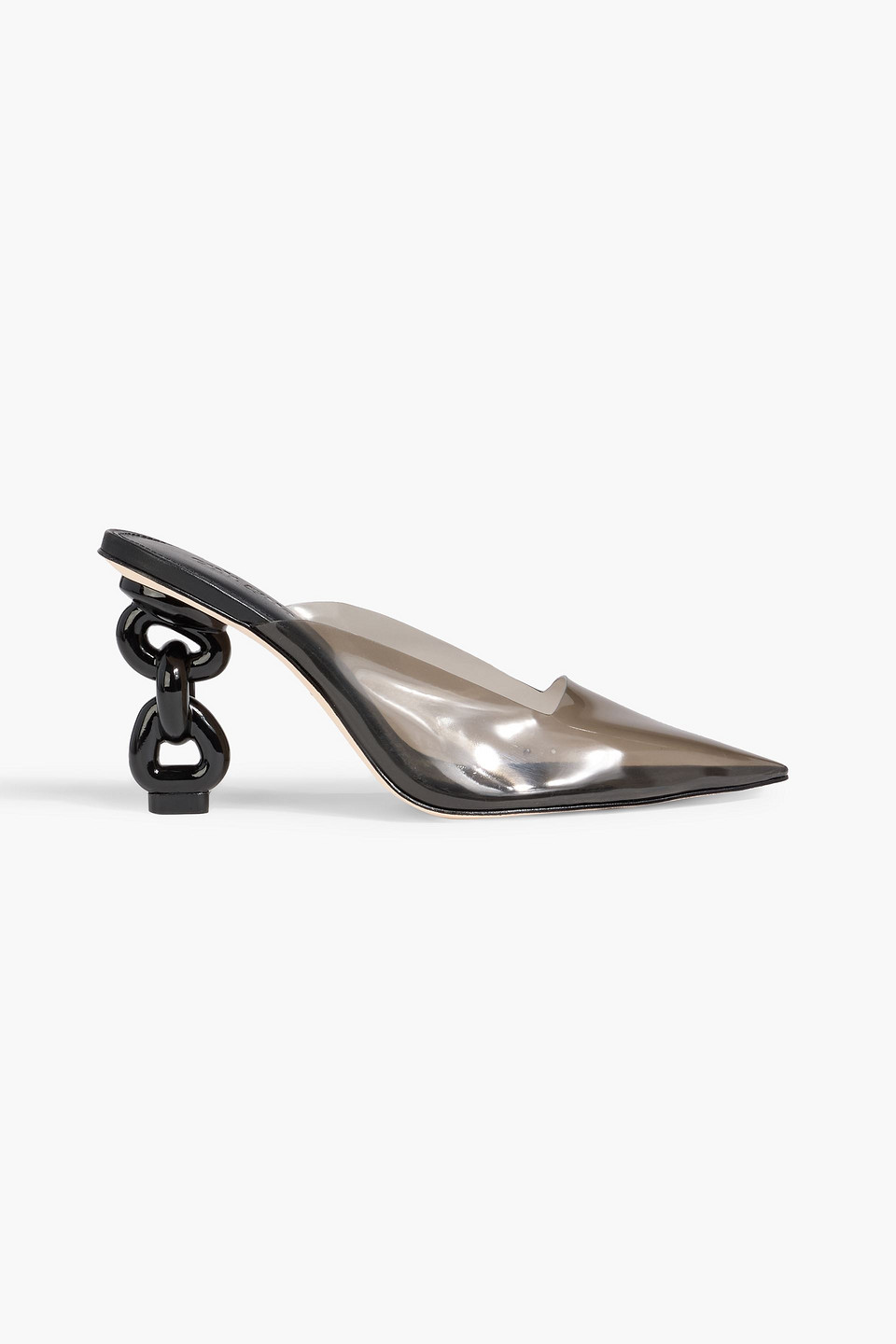 Cult Gaia Carmen Pvc Mules In Black