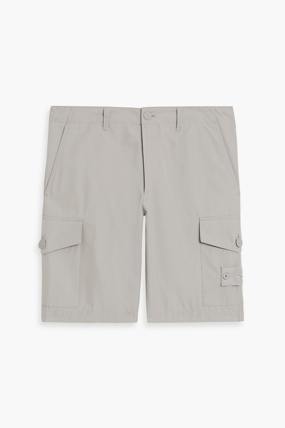 stone island - cotton-canvas cargo shorts - gray - 30
