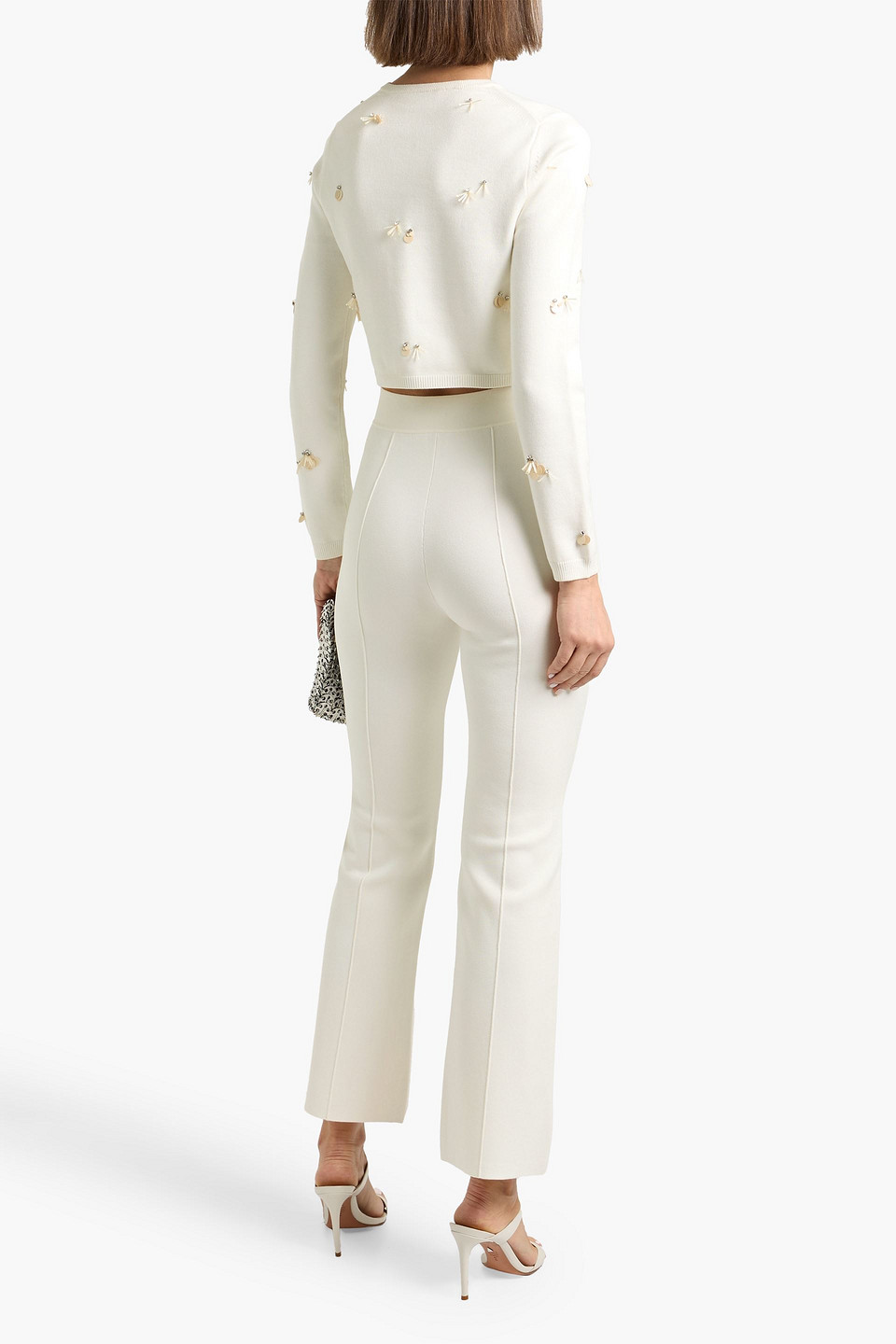 Simkhai Stretch-knit Bootcut Pants In White
