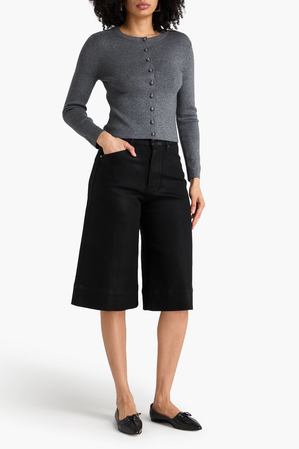  Paige - Hemd „hibbert“ Aus Piqué Mit Floralem Print - Grau - Xs 