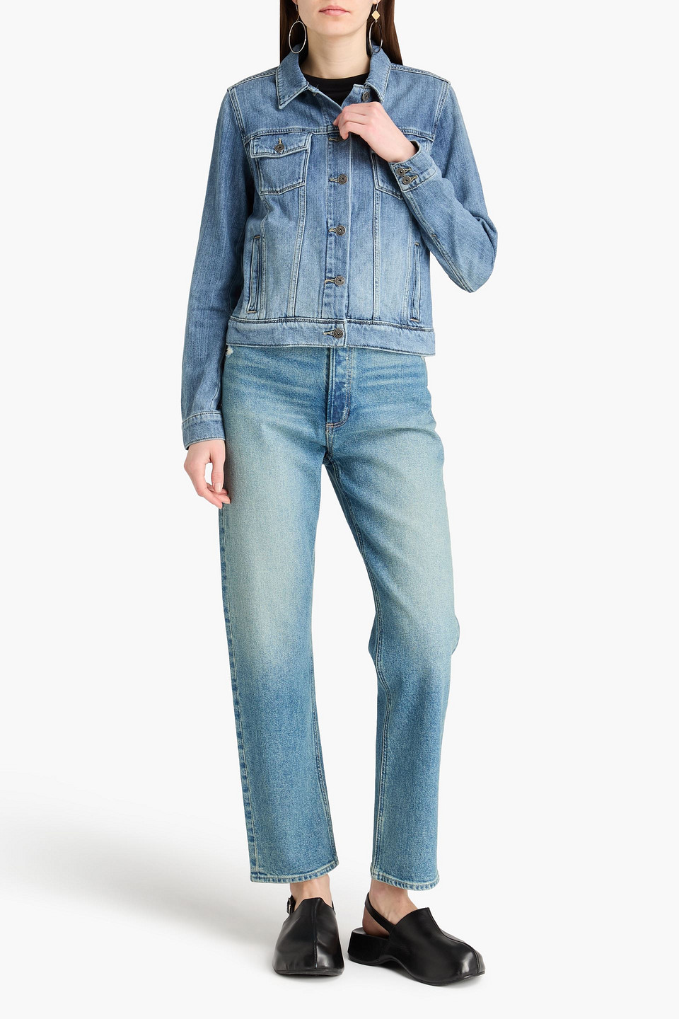 Paige - Rowan Denim Jacket - Blue - S 