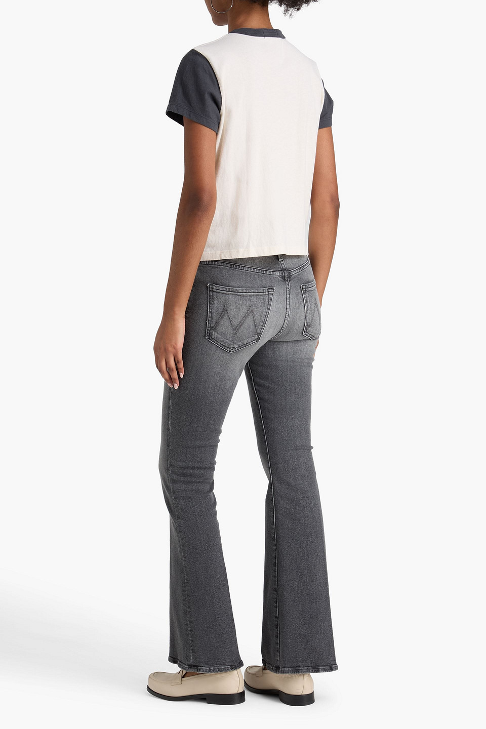  Mother - Weekender Mid-rise Flared Jeans - Gray - 27 