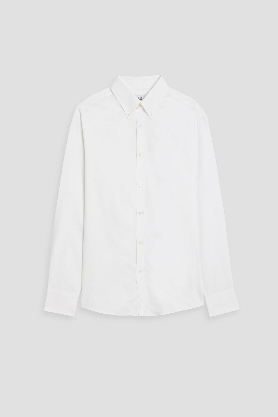 dunhill - cotton-poplin shirt - white - s