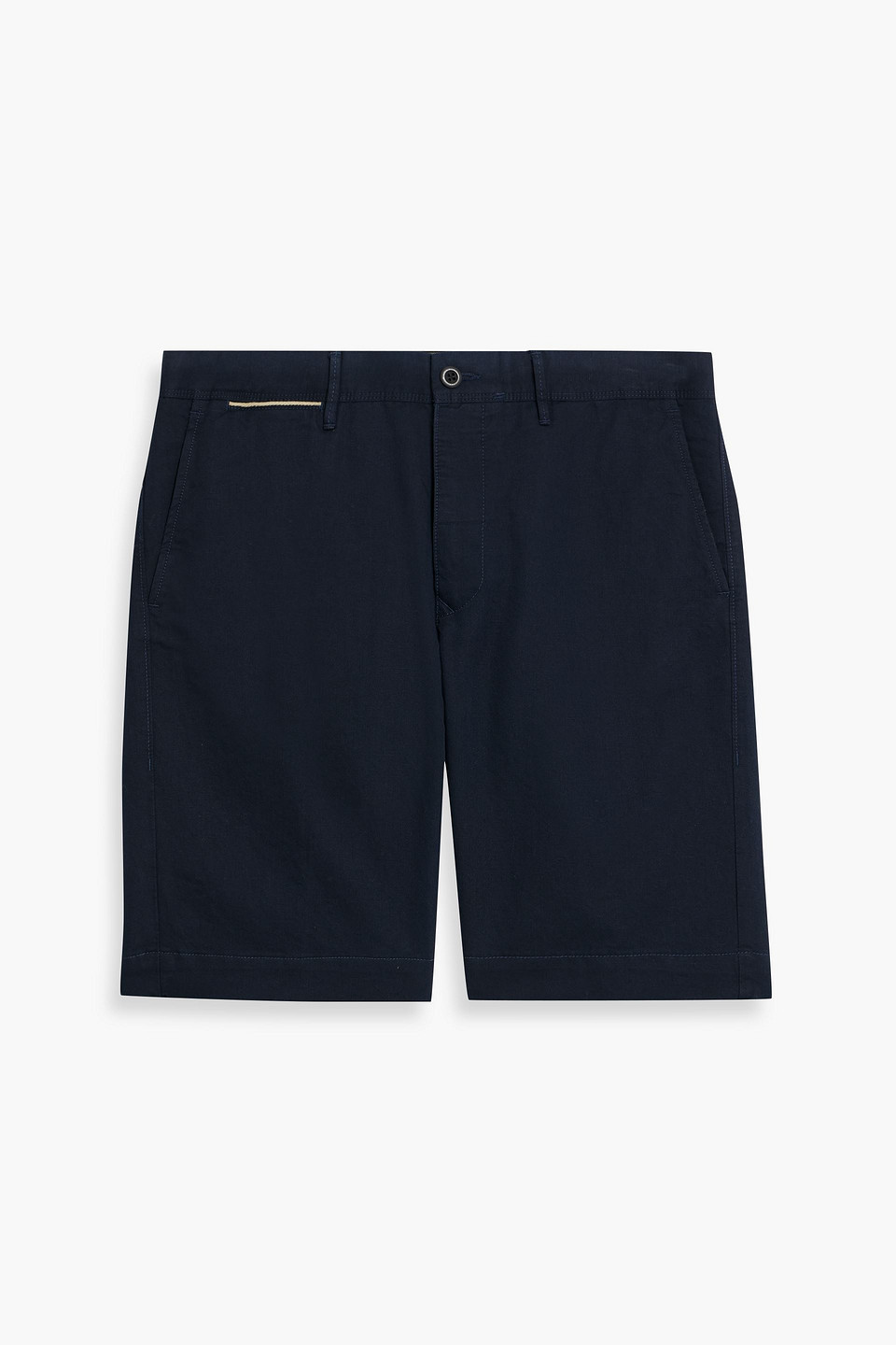 Slowear Incotex Linen And Cotton-blend Twill Chino Shorts In Blue