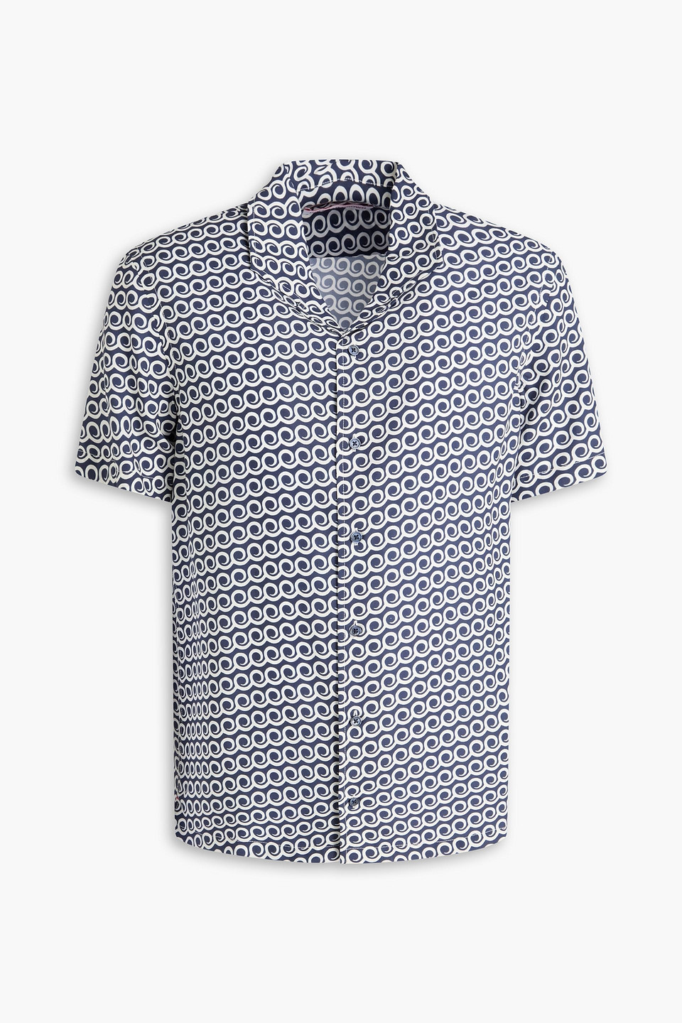 orlebar brown - hibbert printed lyocell shirt - blue - xs
