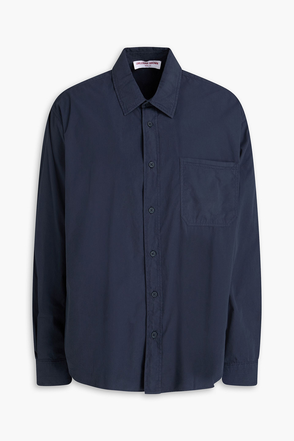 orlebar brown - grasmoor cotton shirt - blue - s
