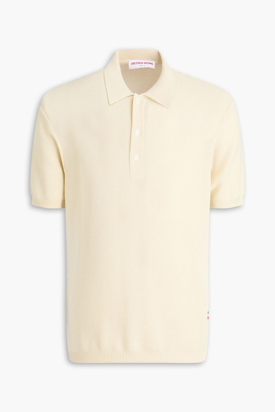 orlebar brown - maranon cotton-piqué polo shirt - yellow - xl