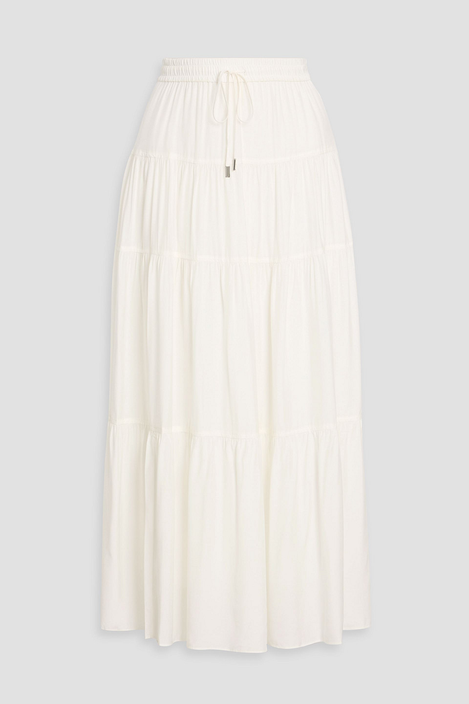 Simkhai Lulee Tiered Mousseline Maxi Skirt In Neutral