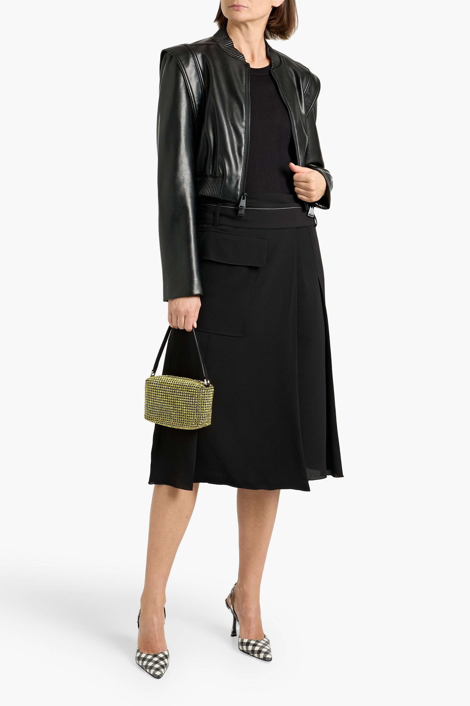 SIMKHAI Doreen cropped bomber jacket