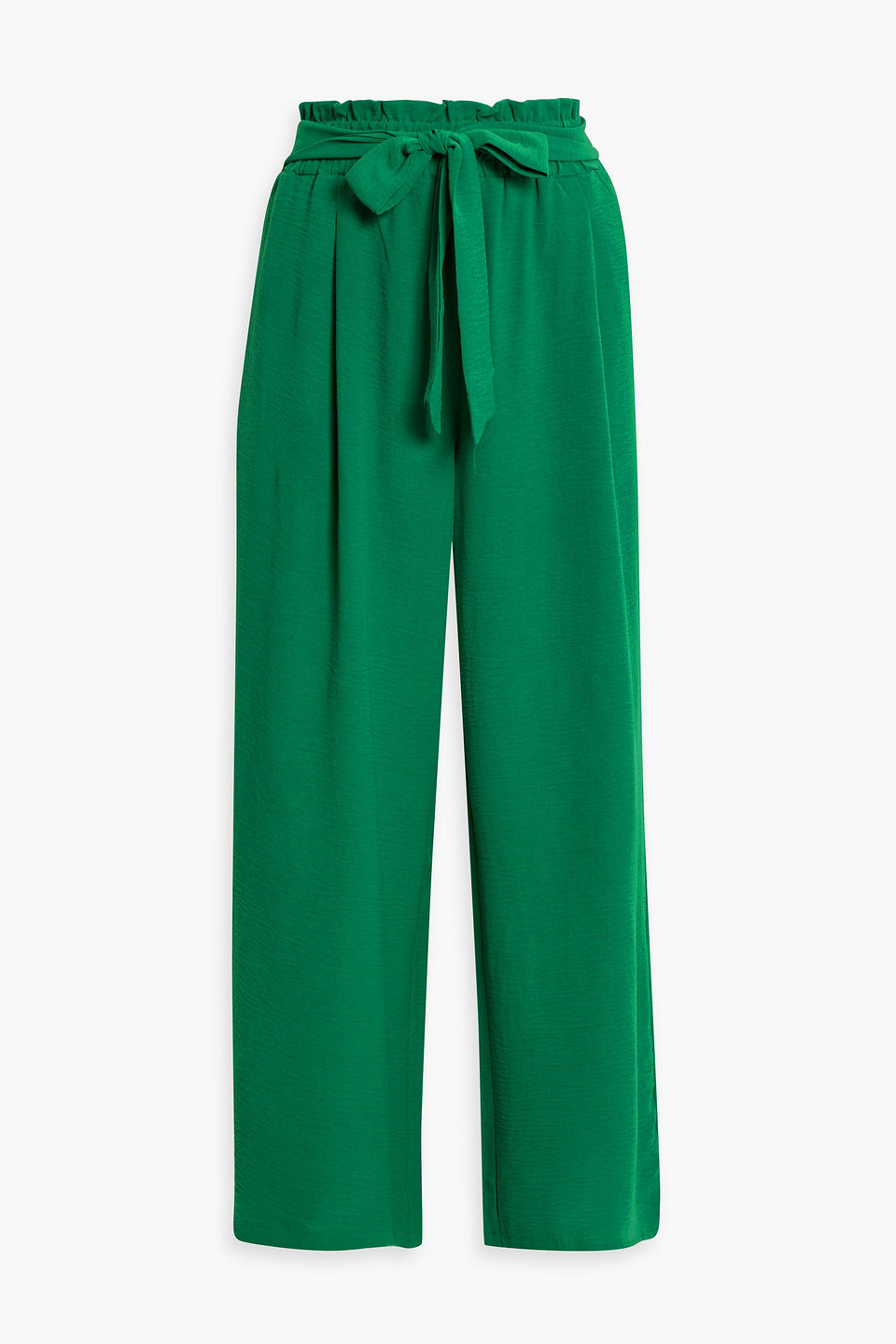 rag & bone - belted woven wide-leg pants - green - us 4