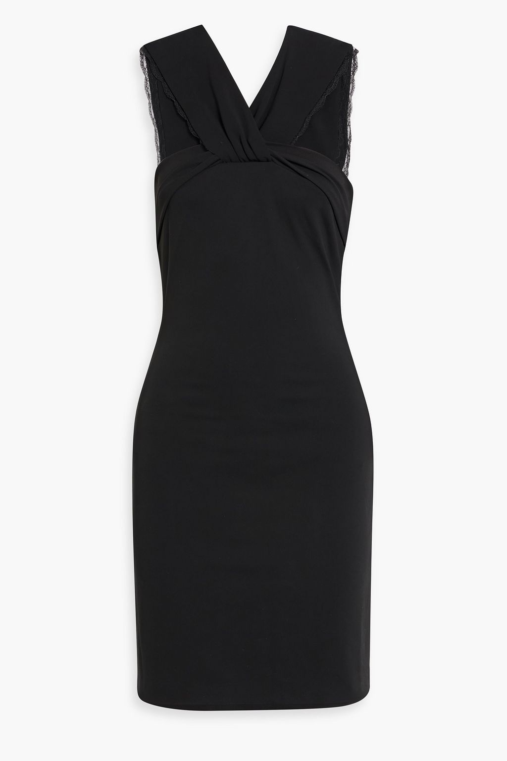 ROBERTO CAVALLI Lace-trimmed jersey mini dress | THE OUTNET ROBERTO CAVALLI Lace-trimmed jersey mini dress | THE OUTNET