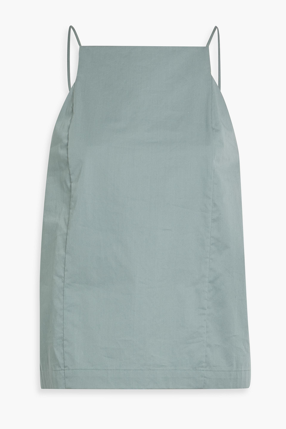 tibi - cotton-poplin top - green - us 6