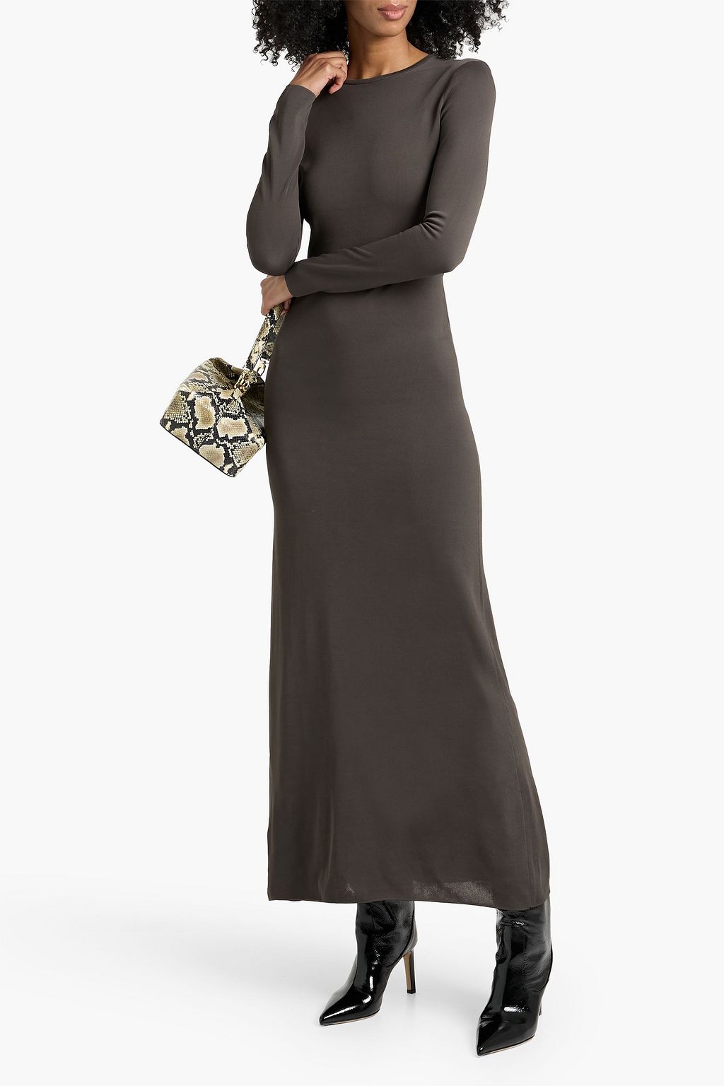 MAJE Crystal-embellished knitted maxi dress | THE OUTNET MAJE Crystal-embellished knitted maxi dress | THE OUTNET