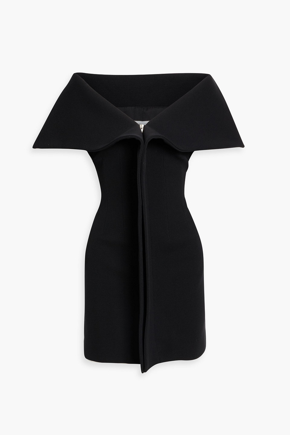 Ferragamo Twill Mini Dress In Black