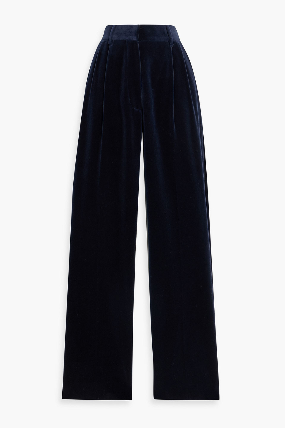 Blazé Milano Cotton-velvet Straight-leg Pants In Blue