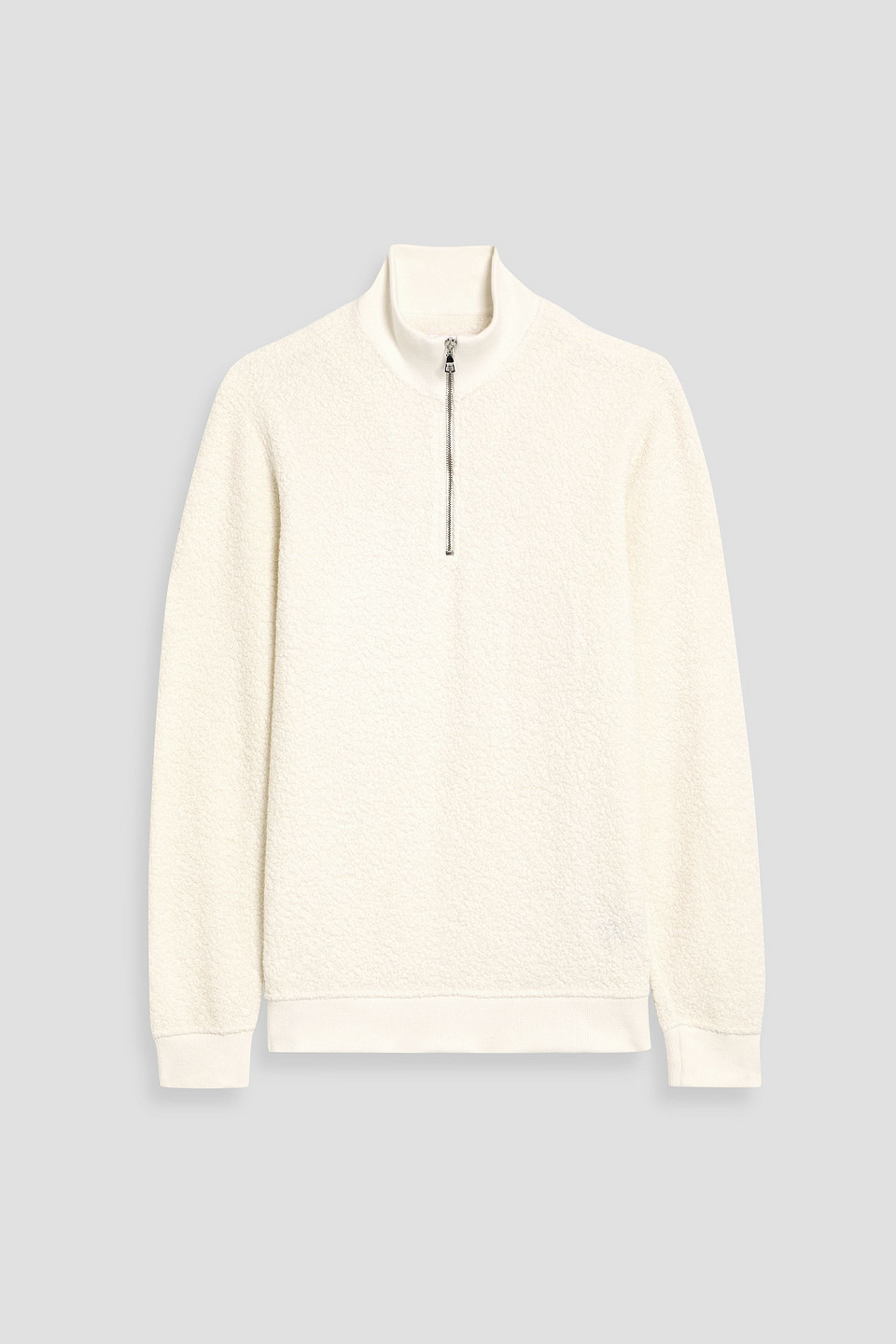 Orlebar Brown Isar Fleece Half-zip Sweatshirt In White