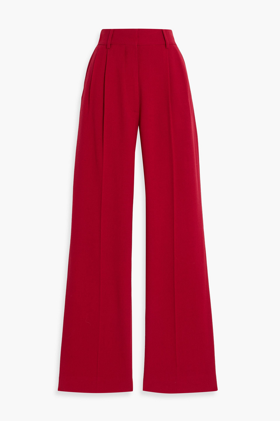Blazé Milano Wool-crepe Straight-leg Pants In Red