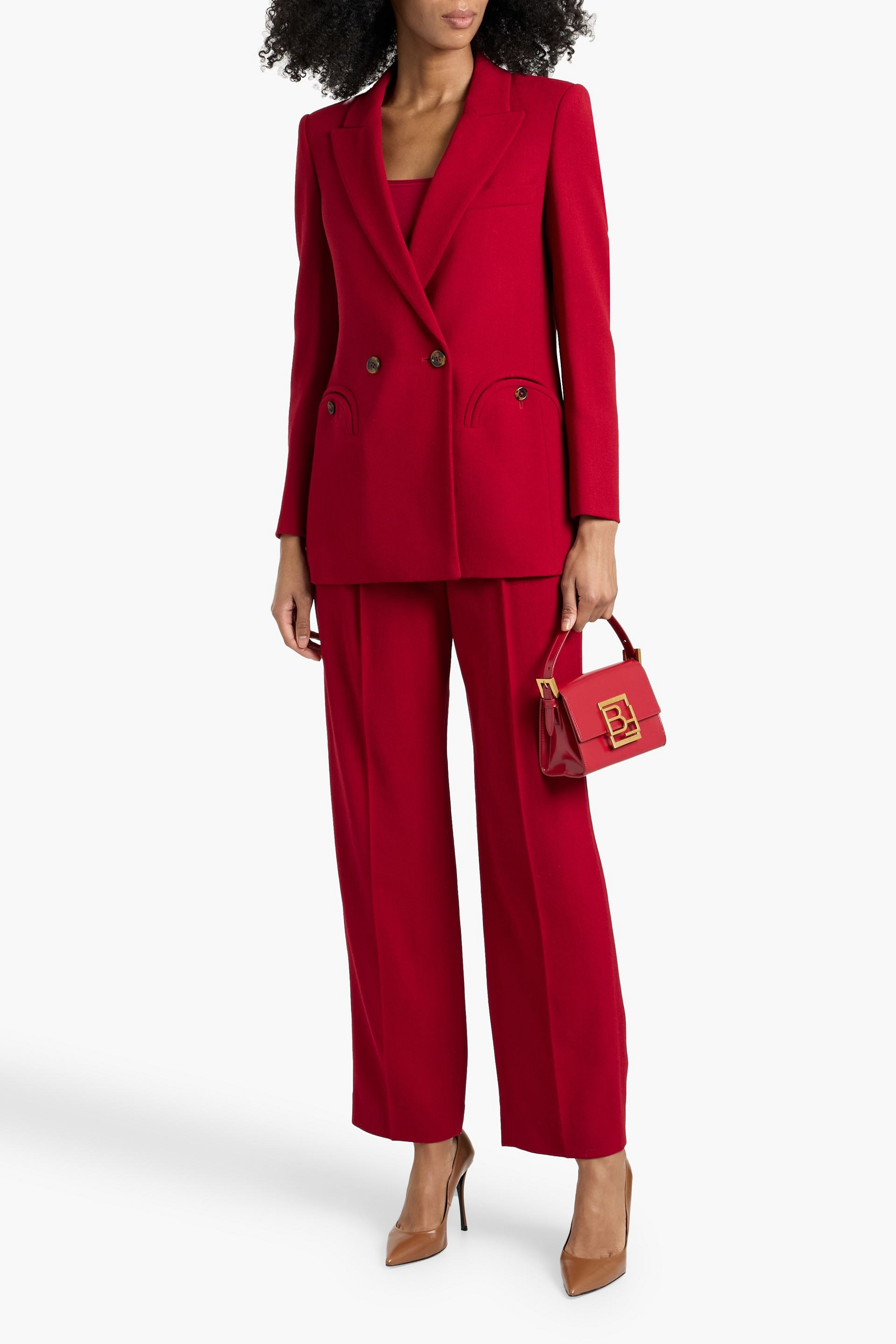 Blazé Milano Cool and Easy double-breasted wool-crepe blazer