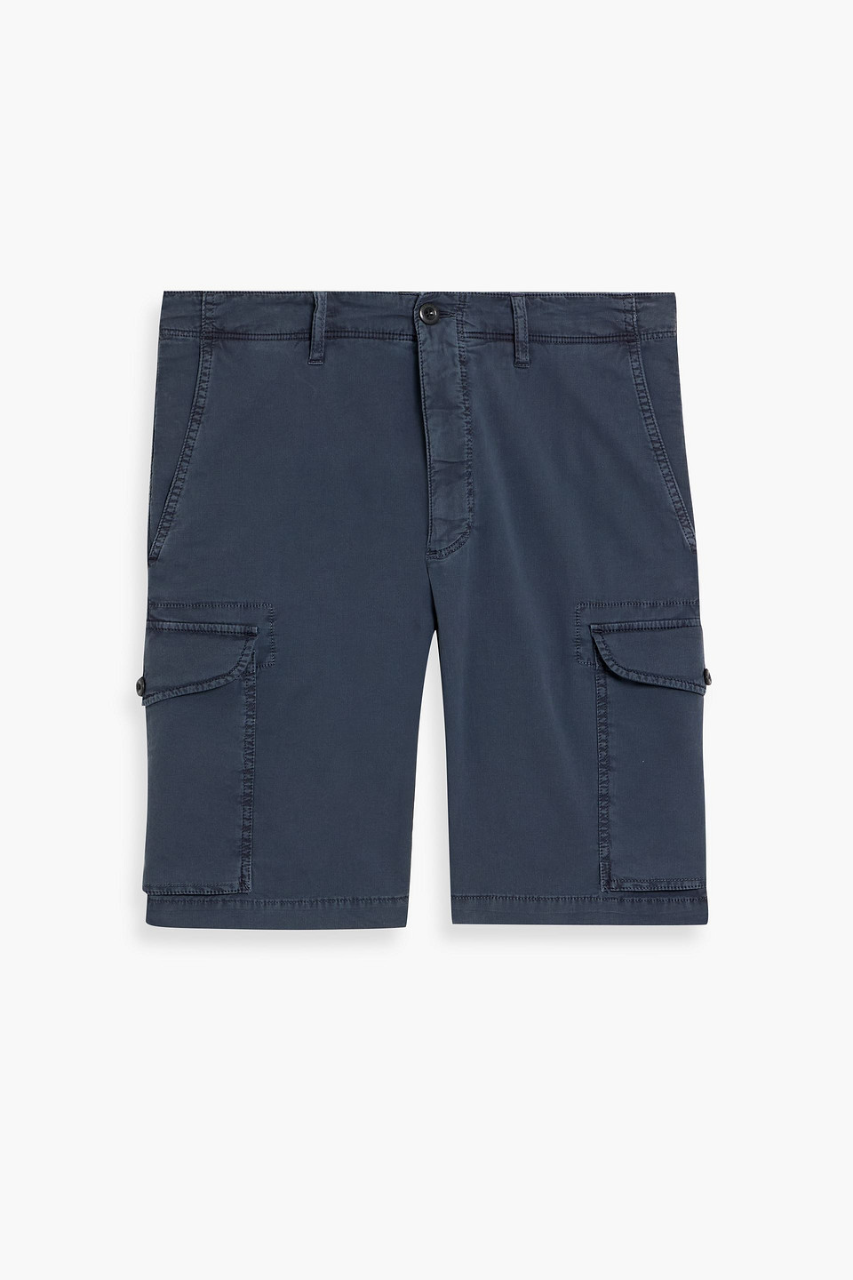 Slowear Incotex Cotton-blend Gabardine Cargo Shorts In Blue