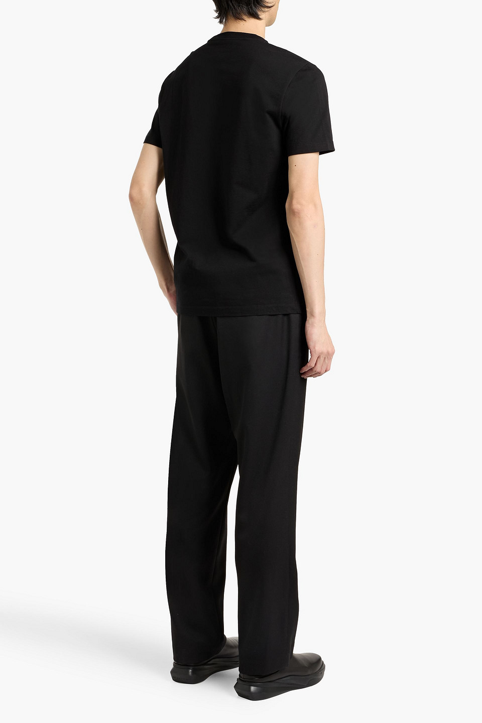Versace Medusa Minimalist Crew Neck T-shirt In Black