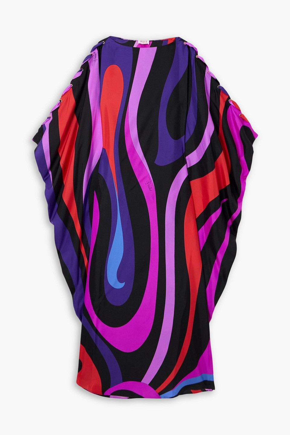 Pucci Printed Silk-twill Kaftan In Purple