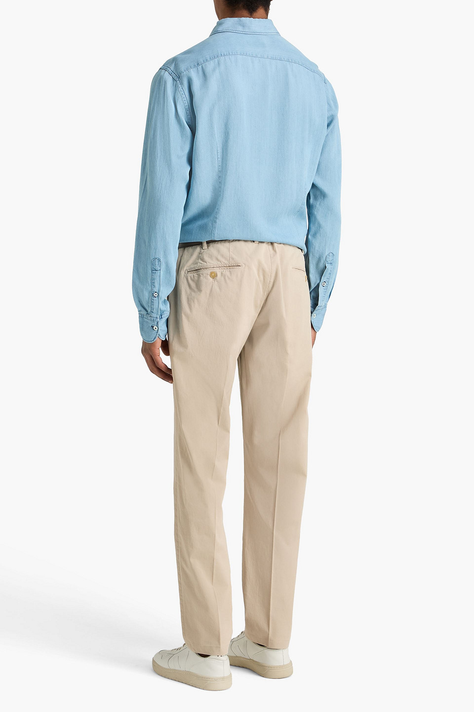  Canali - Hemd Aus Denim - Blau - S 
