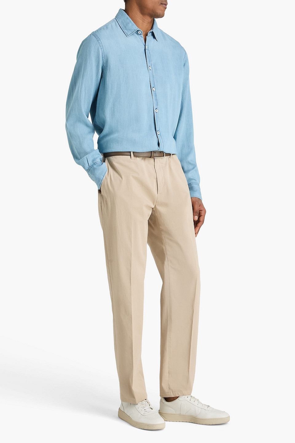  Canali - Hemd Aus Denim - Blau - S 