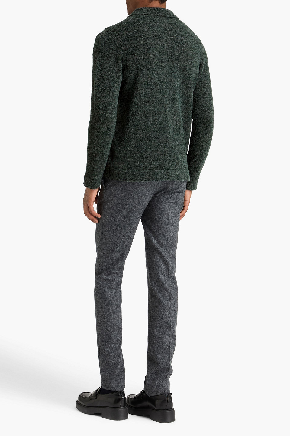  Slowear - Cardigan Aus Bouclé-strick Aus Einer Wollmischung - Grün - It 46 