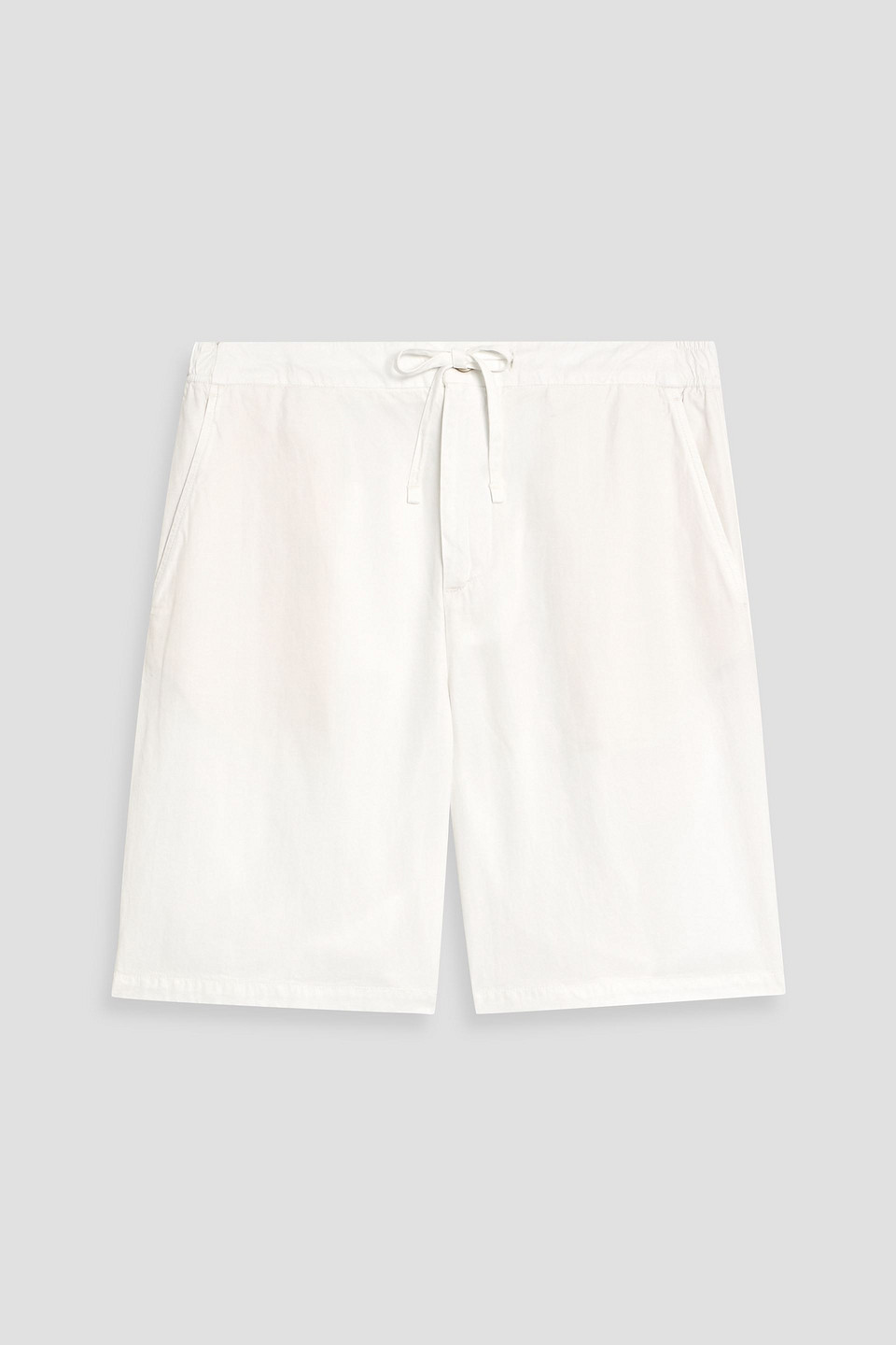 frescobol carioca - striped lyocell, linen and cotton-blend shorts - white - 38
