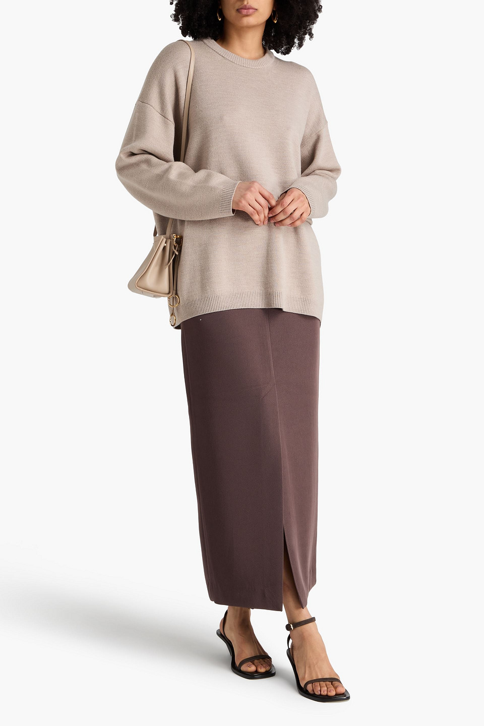  A.emery - Reid Merino Wool Sweater - Neutral - L 
