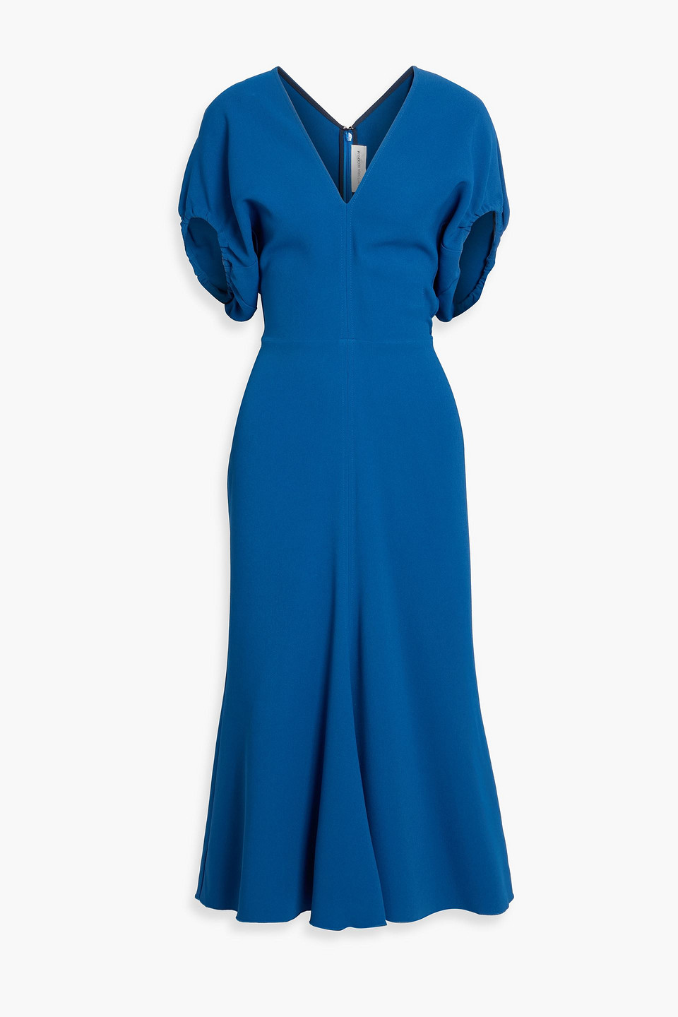Victoria Beckham Crepe Midi Dress In Gold