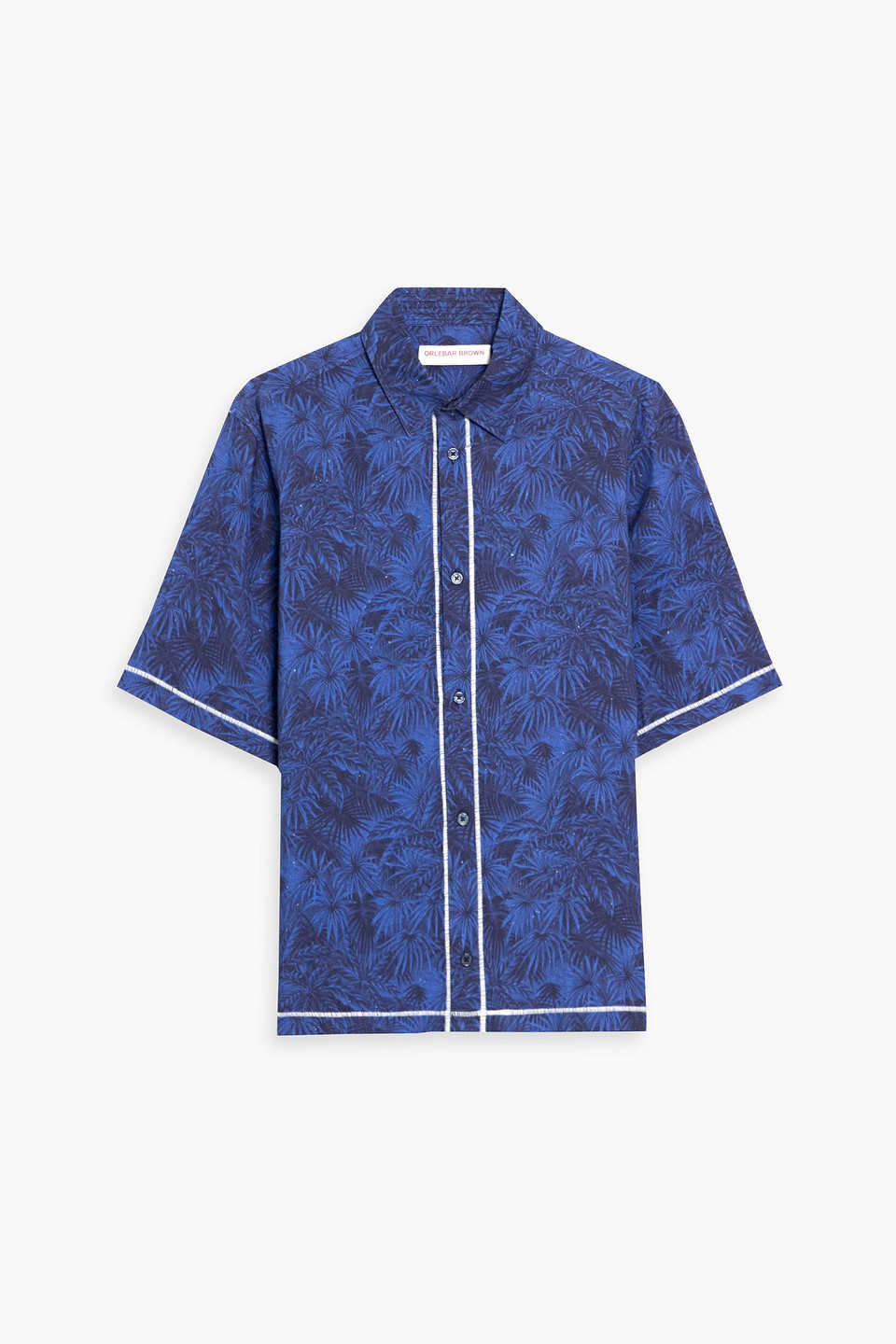 orlebar brown - printed woven shirt - blue - s