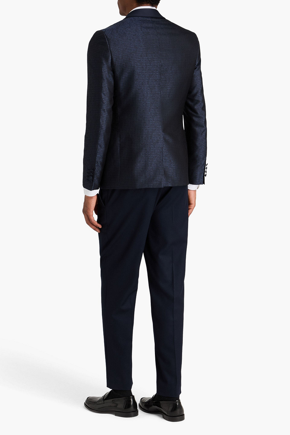  Canali - Blazer Aus Seidenjacquard - Blau - It 46 