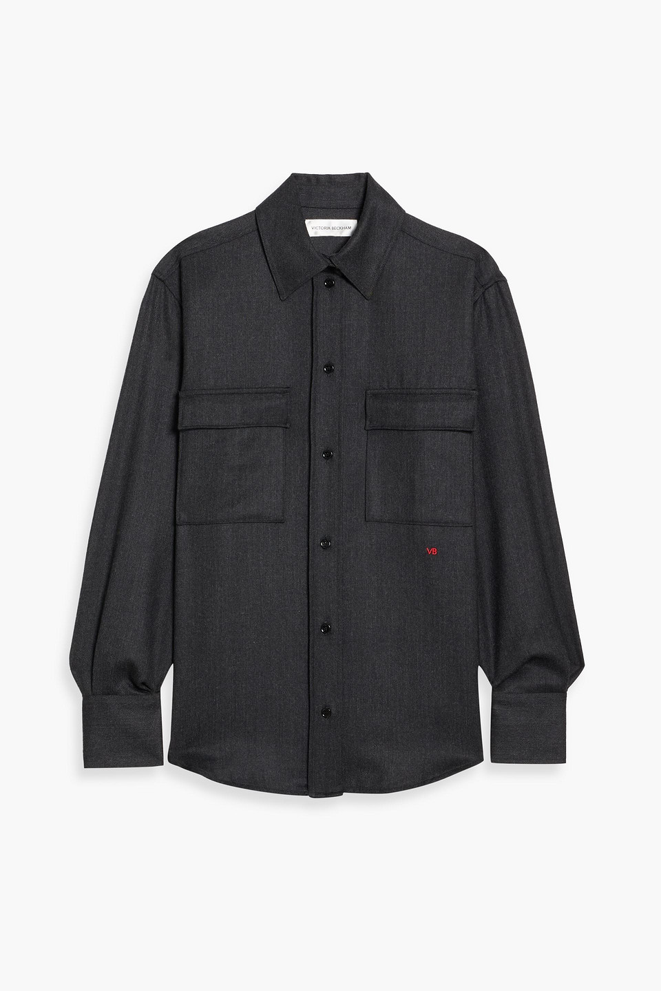 Victoria Beckham Wool Shirt In Black