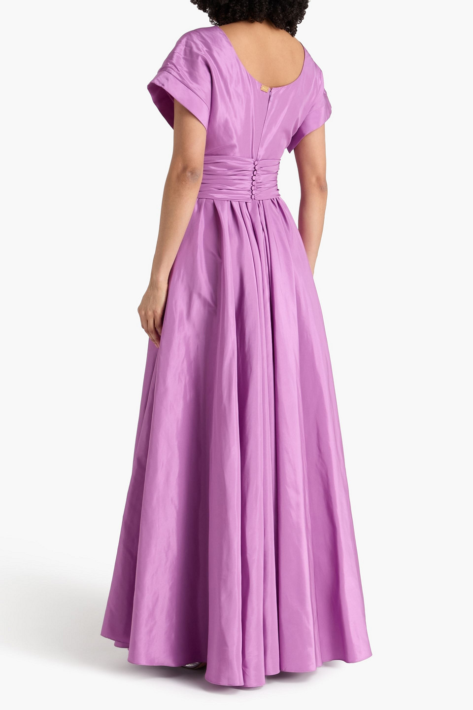  Rhea Costa - Wrap-effect Taffeta Gown - Purple - It 42 