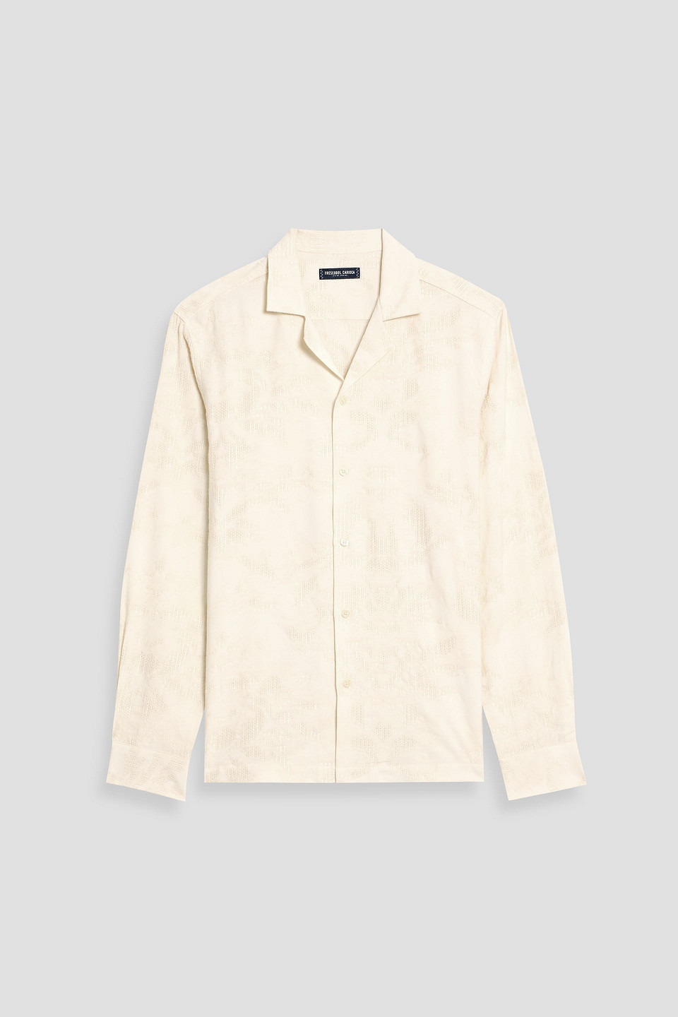 frescobol carioca - safra cotton-blend jacquard shirt - white - s