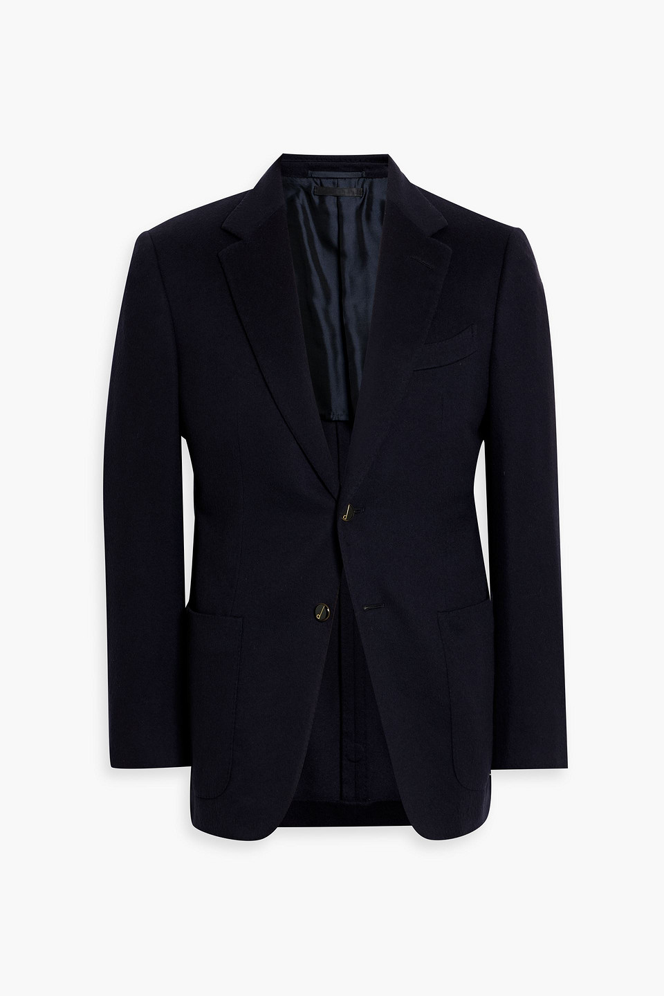 Dunhill Wool And Cashmere-blend Blazer In Blue