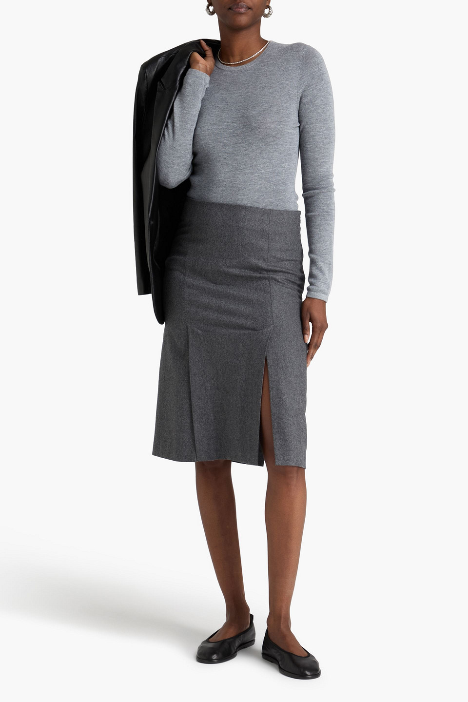  A.emery - Charlie Merino Wool Sweater - Gray - Xxs 