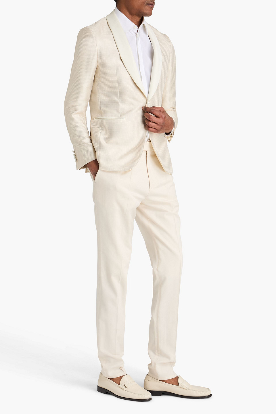  Canali - Blazer Aus Jacquard - Weiß - It 48 