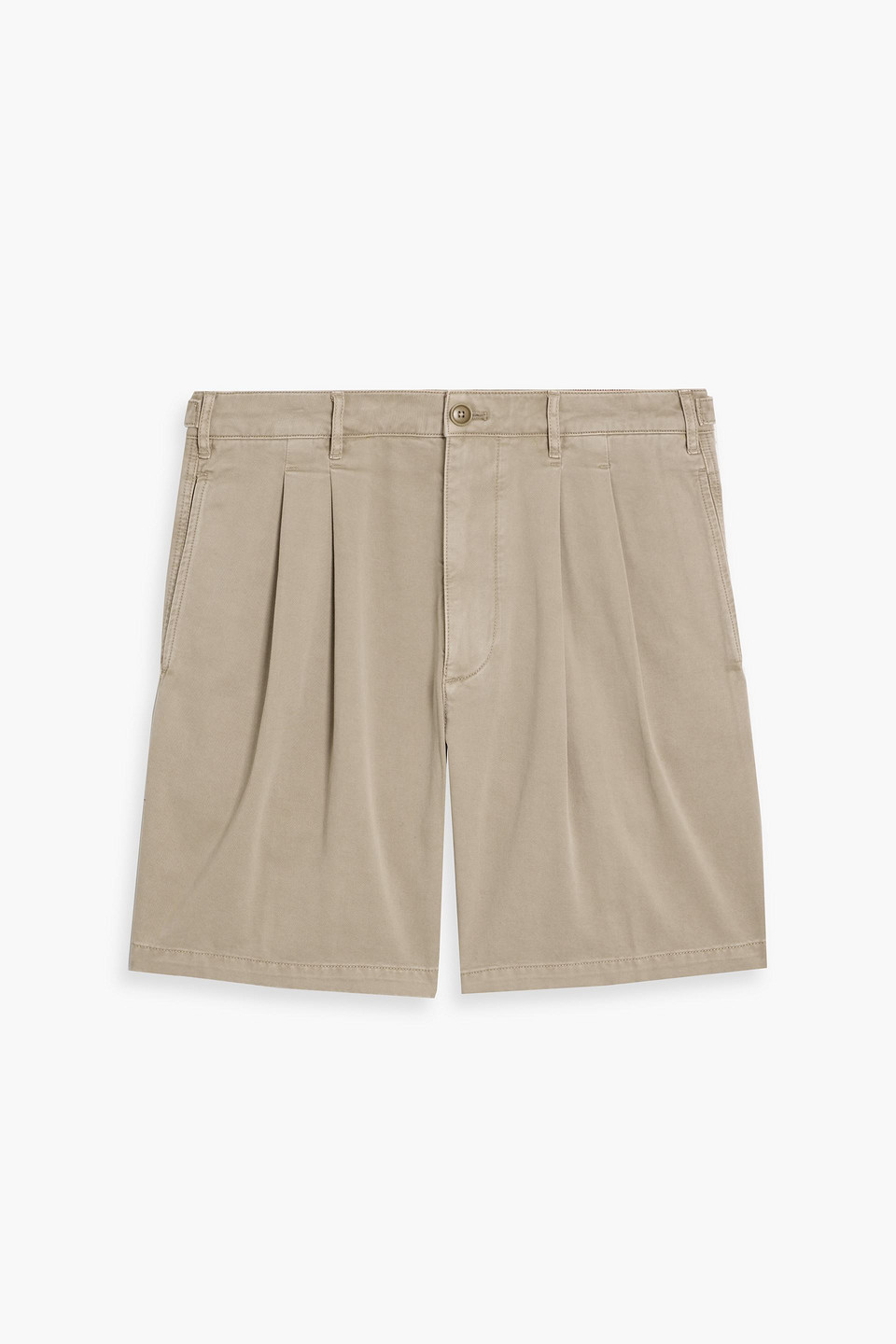 alex mill - pleated cotton-twill shorts - neutral - 32