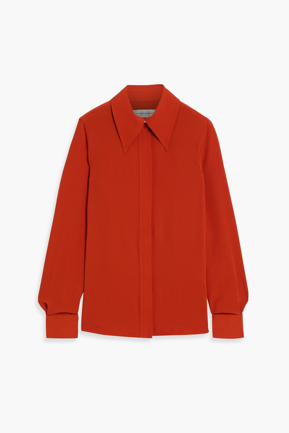 victoria beckham - crepe shirt - red - uk 6