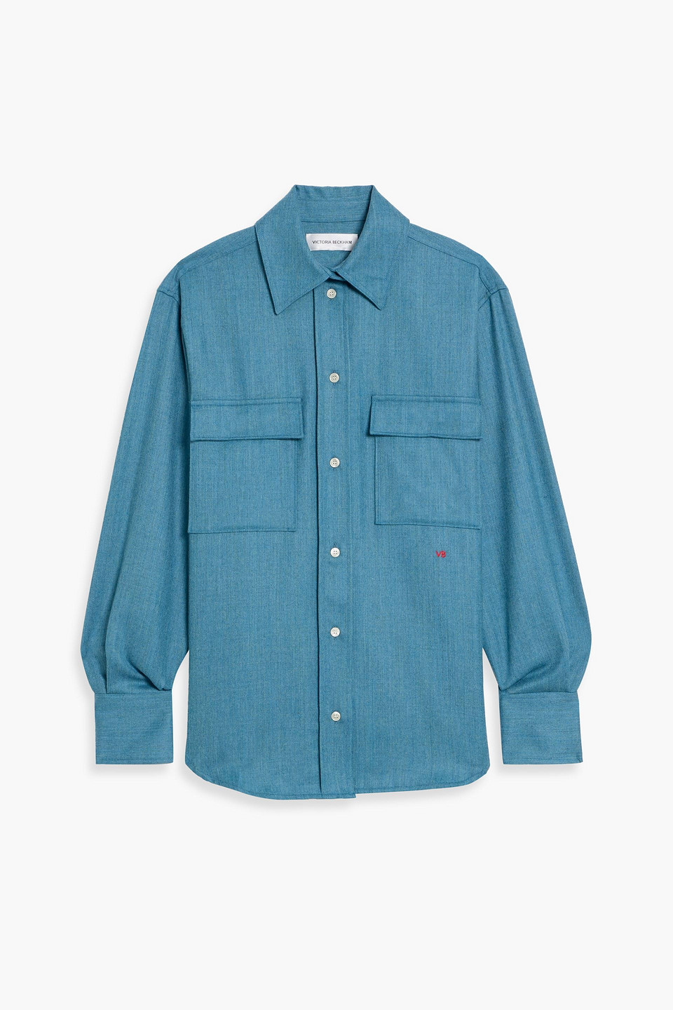 Victoria Beckham Wool Shirt In Blue