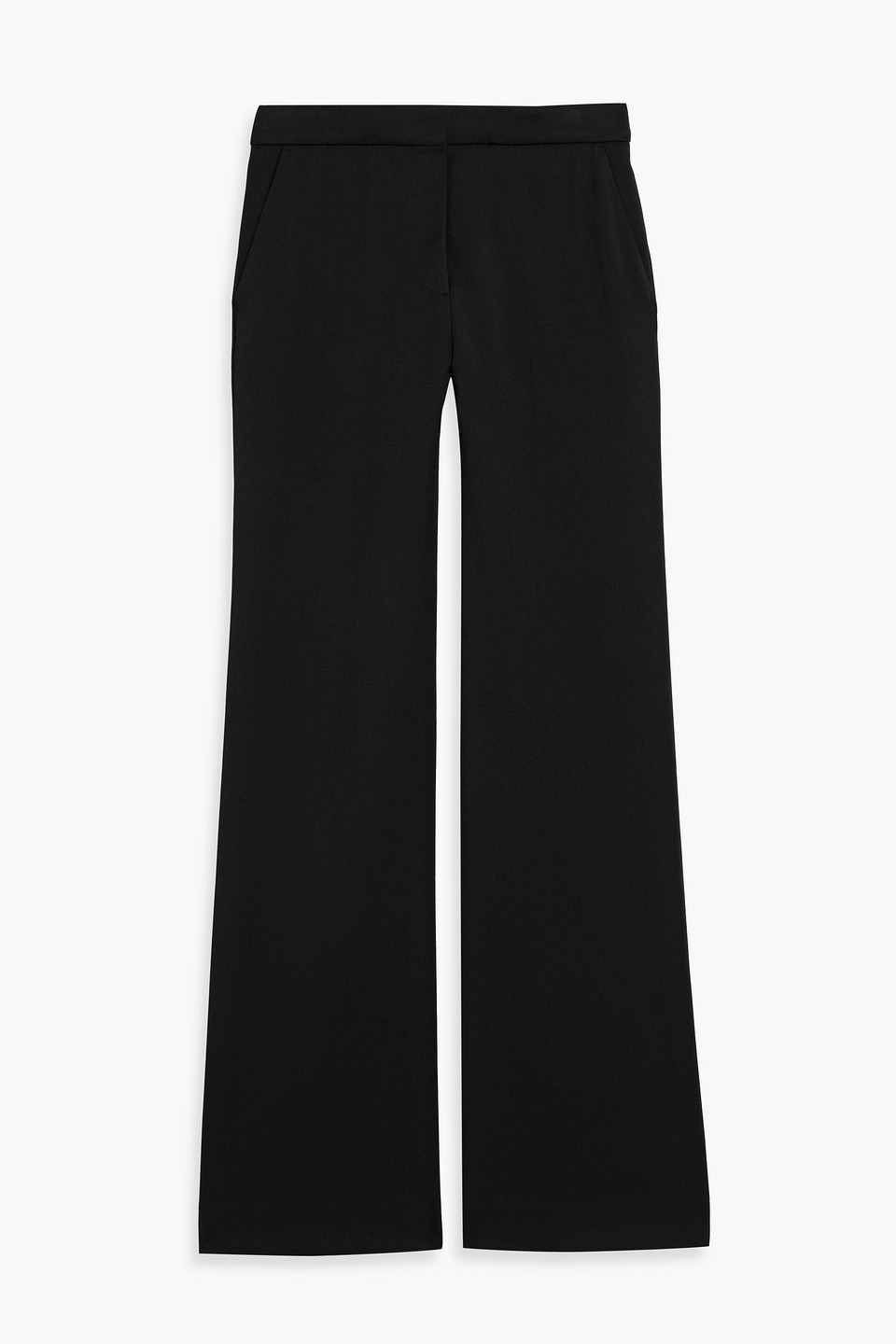 Victoria Beckham Crepe Flared Pants In Black