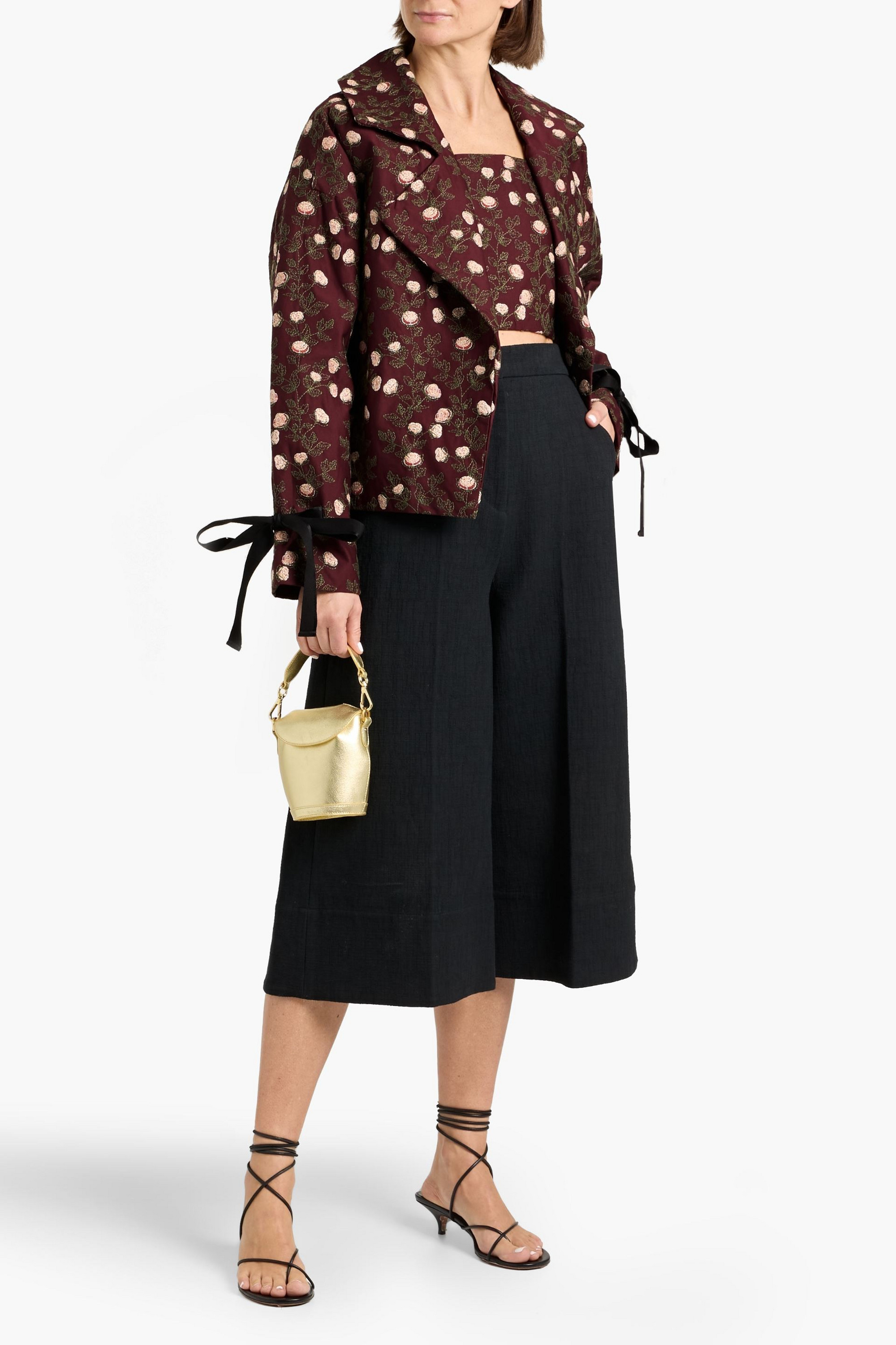 Agua by Agua Bendita Pavé Colibrí embroidered cotton jacket