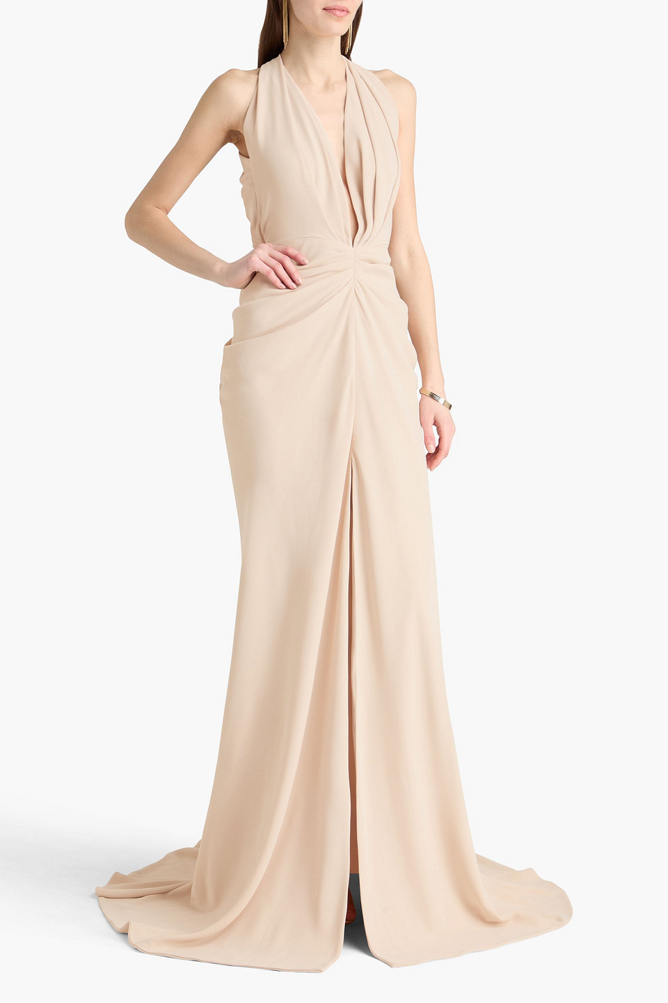  Rhea Costa - Geraffte Robe Aus Crêpe - Neutral - It 40 