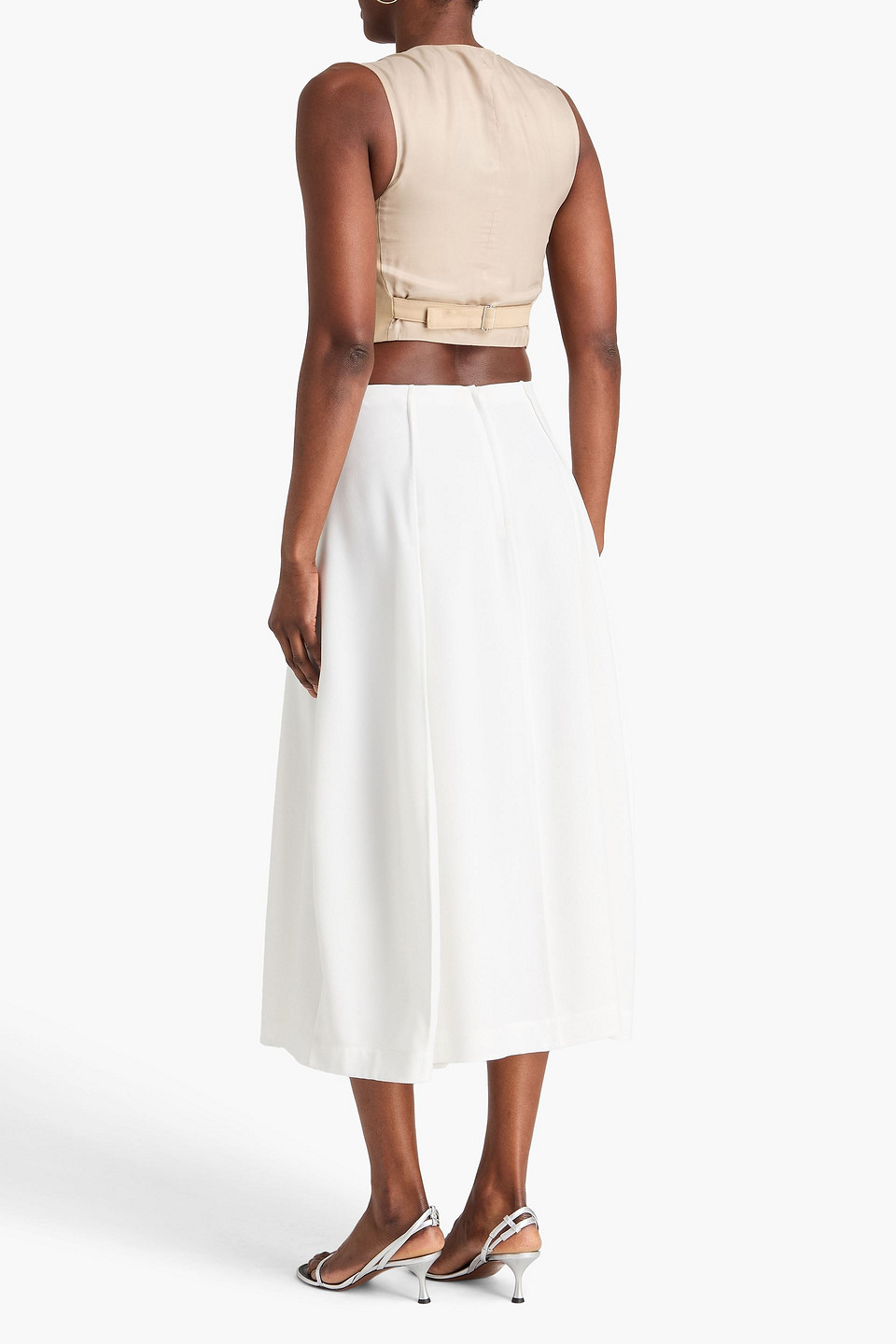  Theory - Parachute Twill Midi Skirt - White - Us 0 
