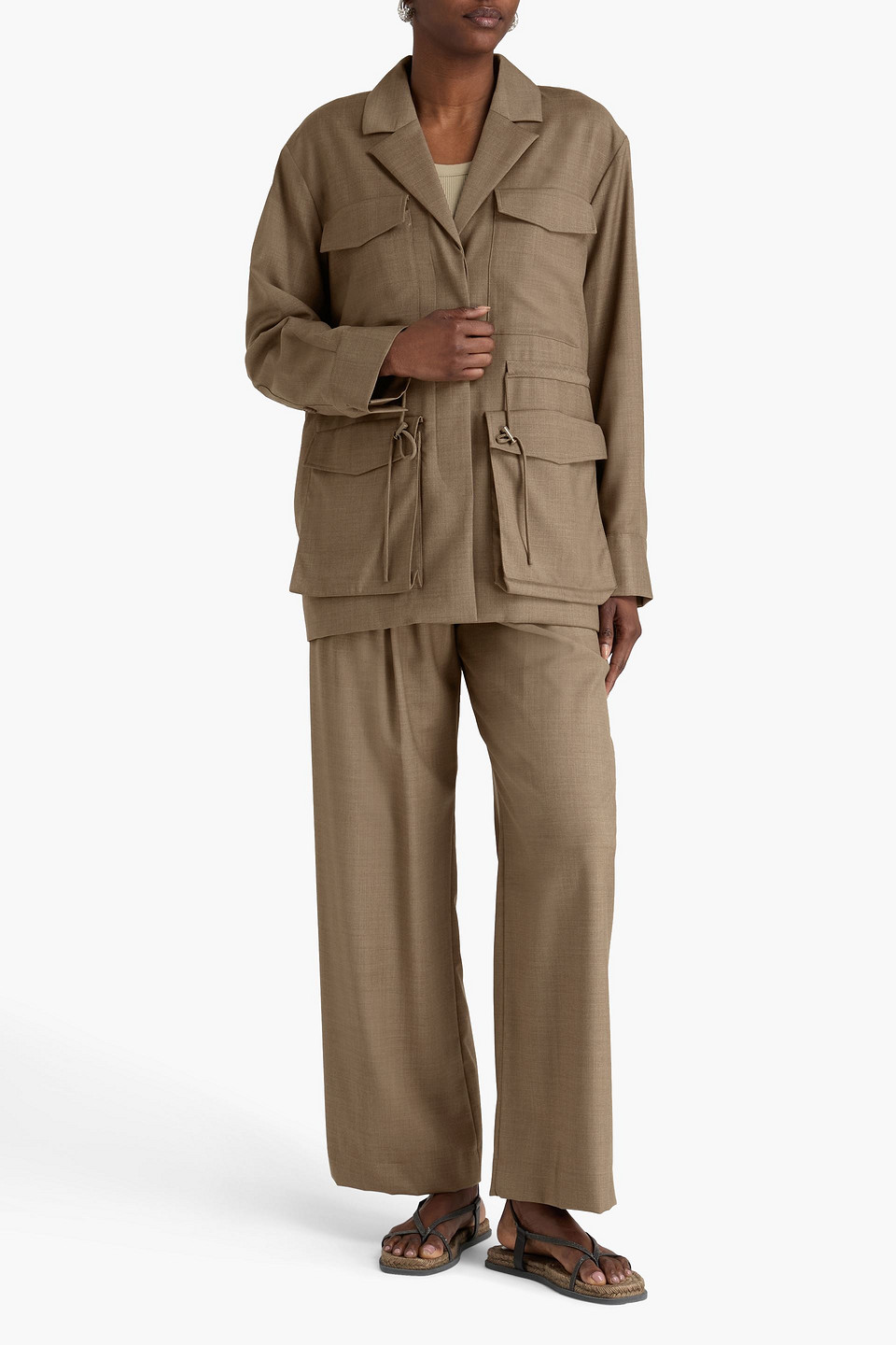  A.emery - Bennett Wool Jacket - Neutral - Uk 6 