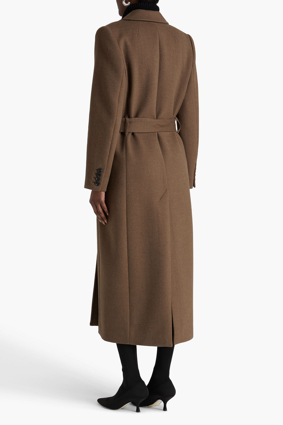  A.emery - Kenner Double-breasted Wool-blend Felt Coat - Brown - Uk 12 